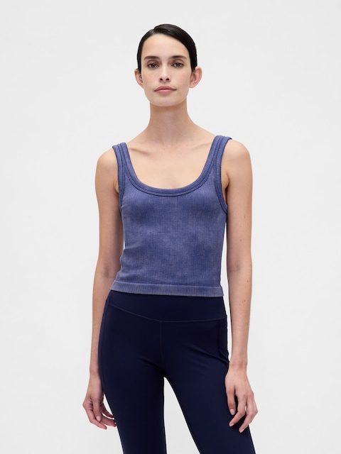 GapFit Seamless Rib Crop Tank Top