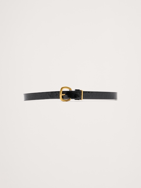 CEINTURE NOUÉE EN CUIR VERNI