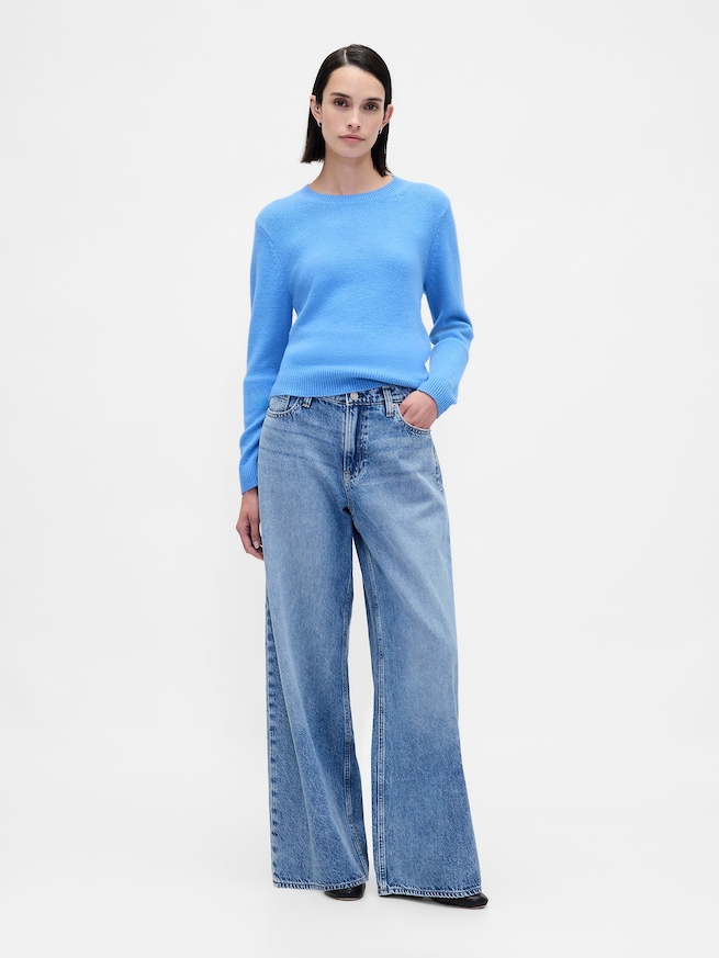 CashSoft カシミヤタッチ クルーネックセーター-1