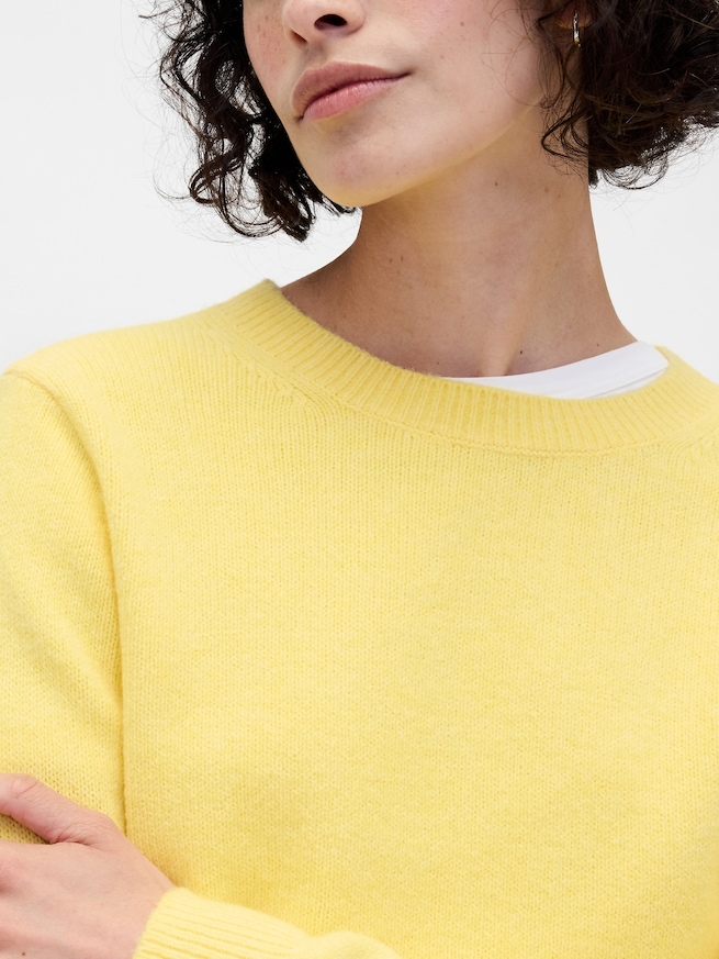 CashSoft カシミヤタッチ クルーネックセーター-3