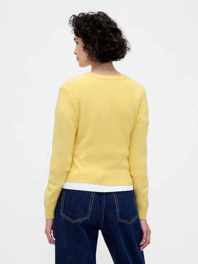 CashSoft カシミヤタッチ クルーネックセーター-2