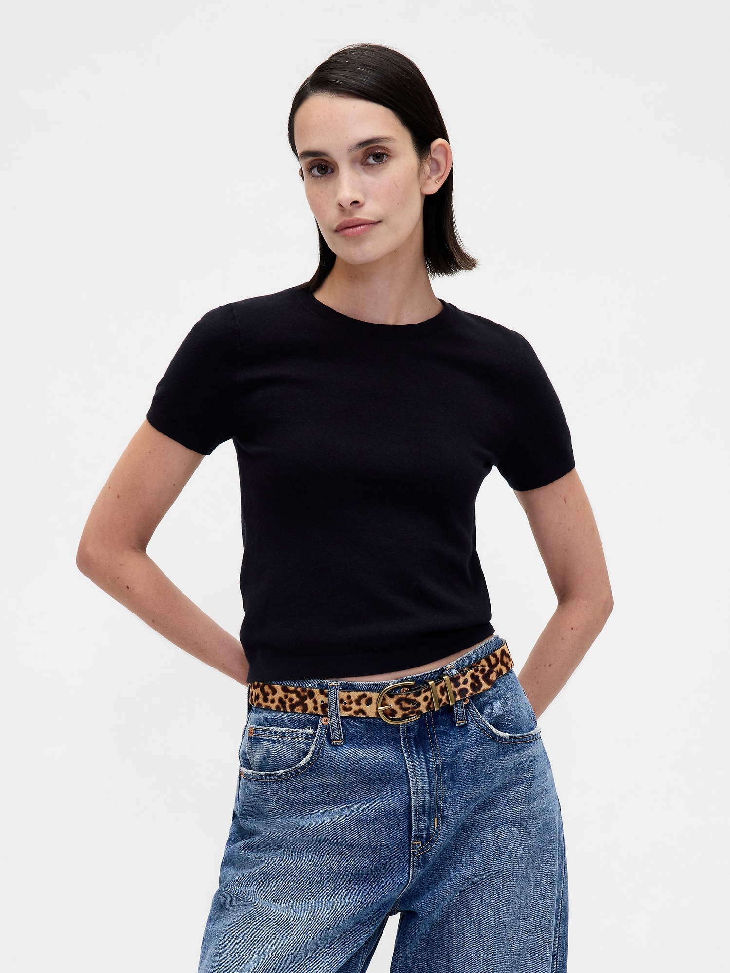 Leopard Calf Hair Belt