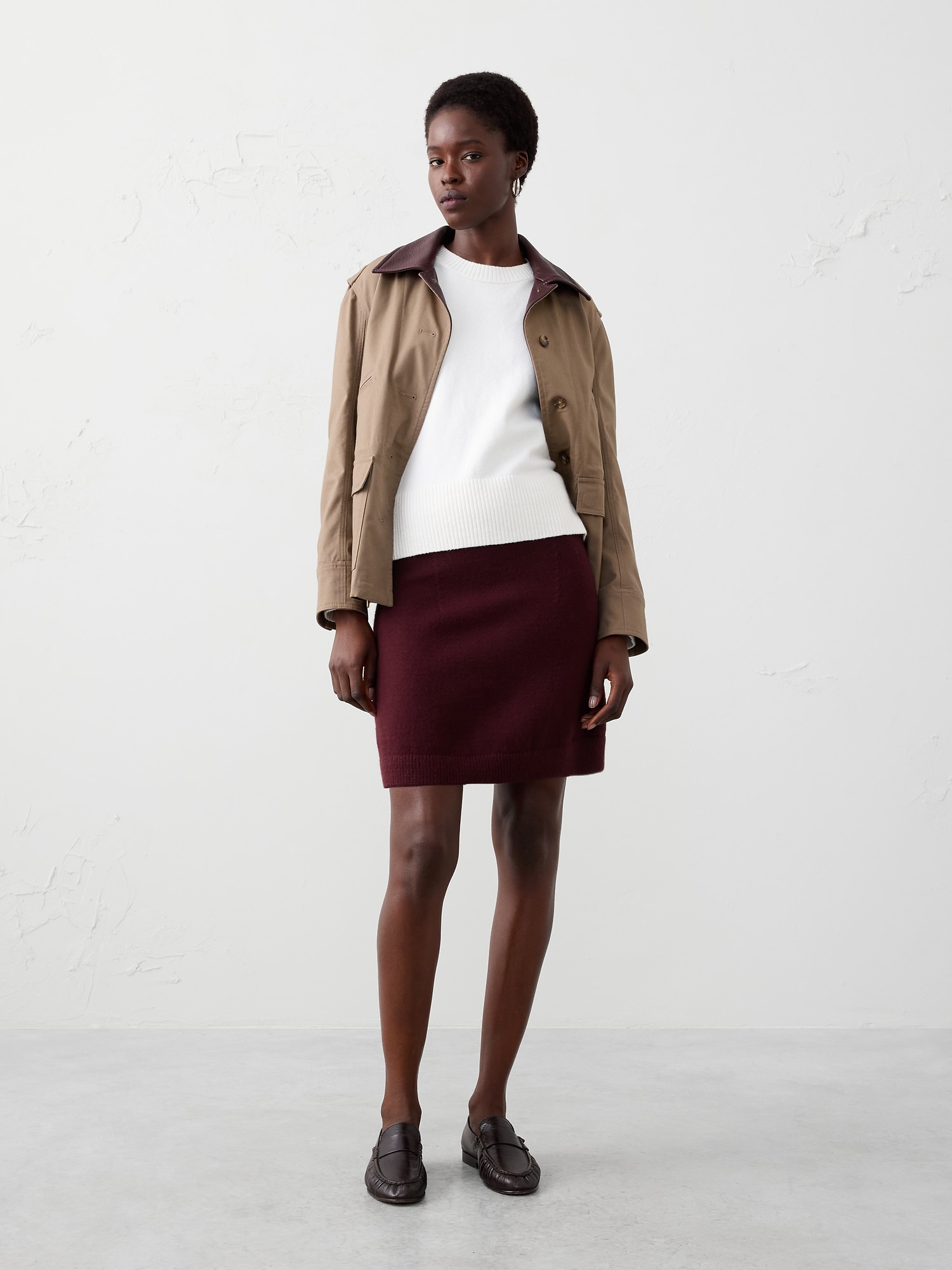 Ribbed Mini Sweater Skirt