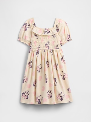 babyGap × ディズニー ミニーマウス スモッキングギャザー パフスリーブワンピース