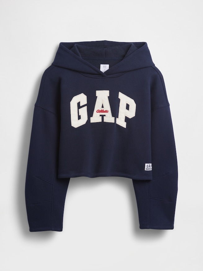 オーバーサイズ バレルスリーブ GAPロゴパーカー (キッズ)-1