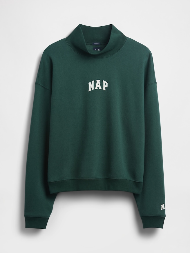 ヴィンテージソフト NAPロゴ モックネック スウェットシャツ-4