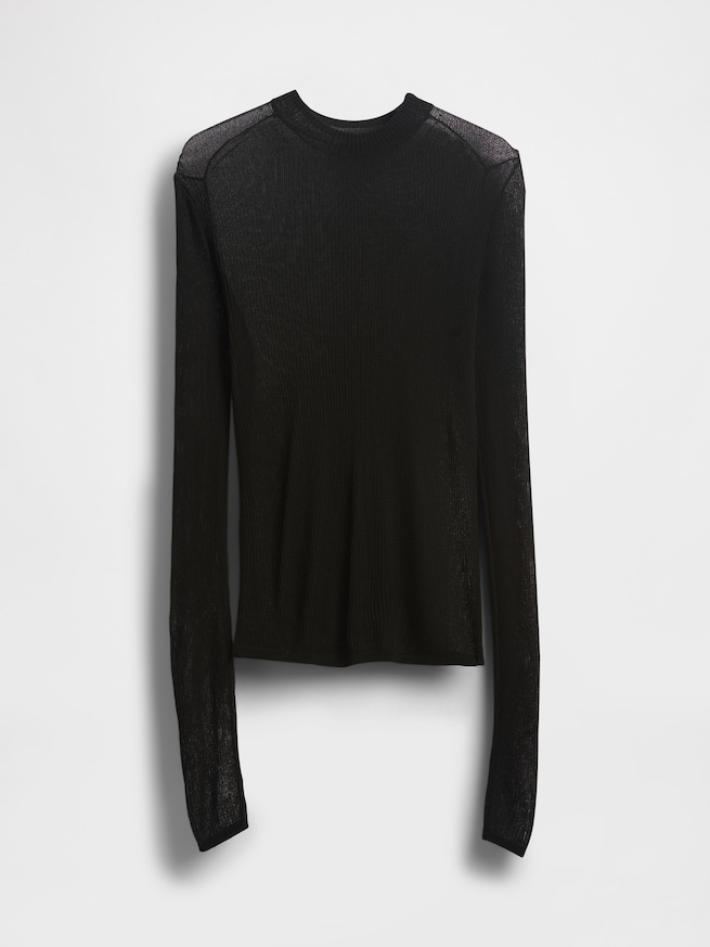 ハイネック シアーセーター-4