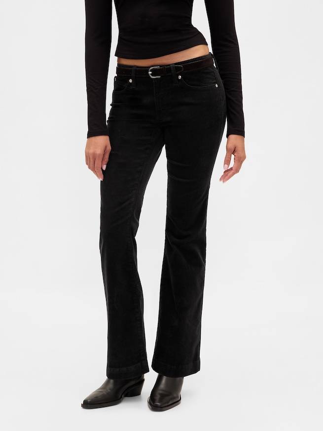 ローライズ コーデュロイ ロング＆リーンパンツ-1