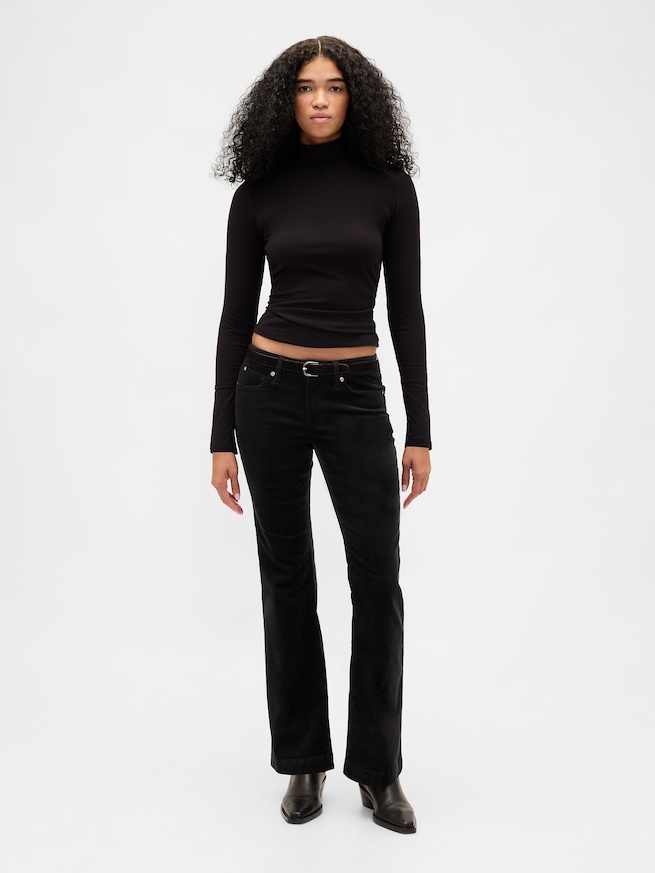 ローライズ コーデュロイ ロング＆リーンパンツ-0