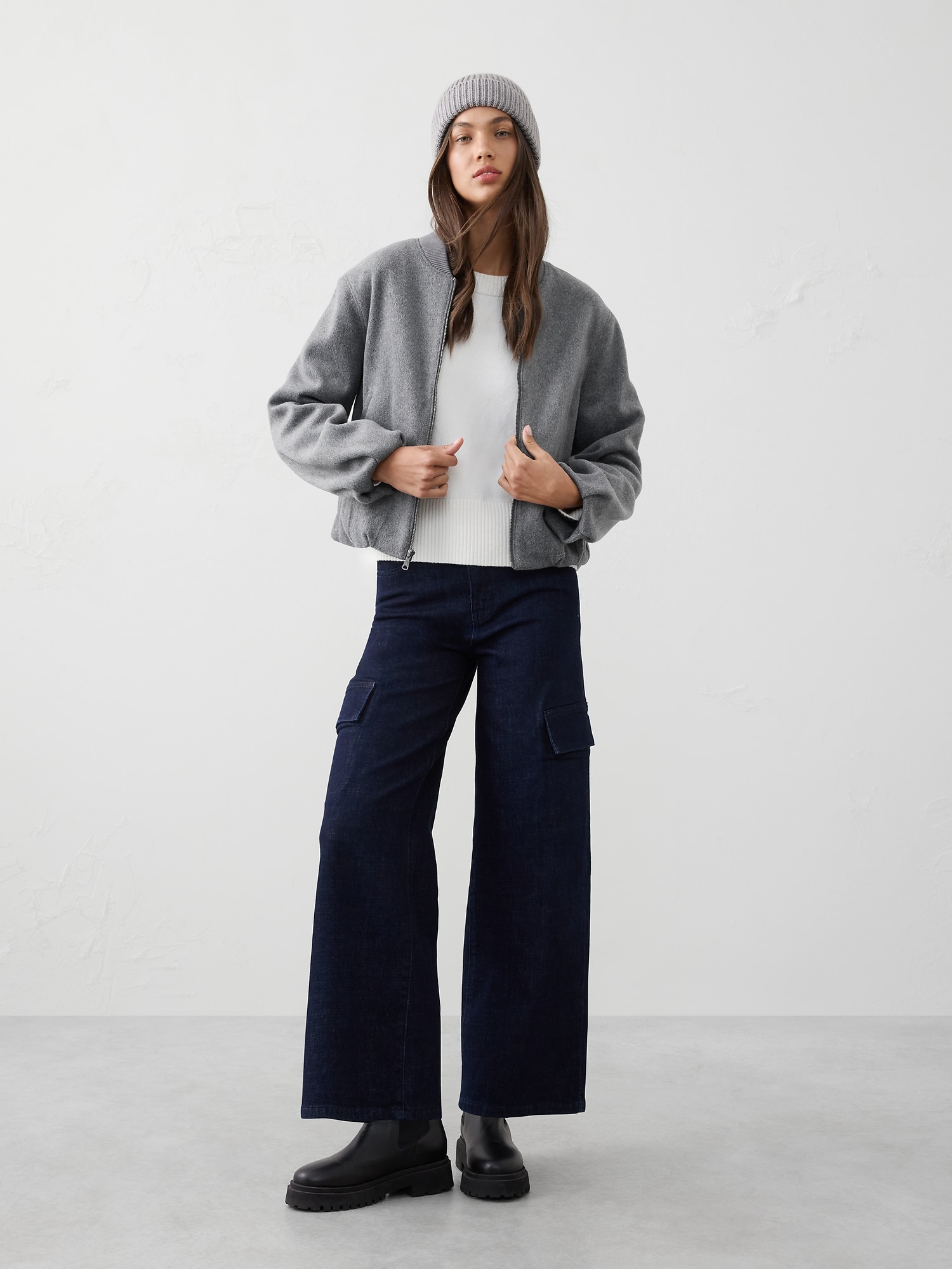 Brushed Bomber Jacket