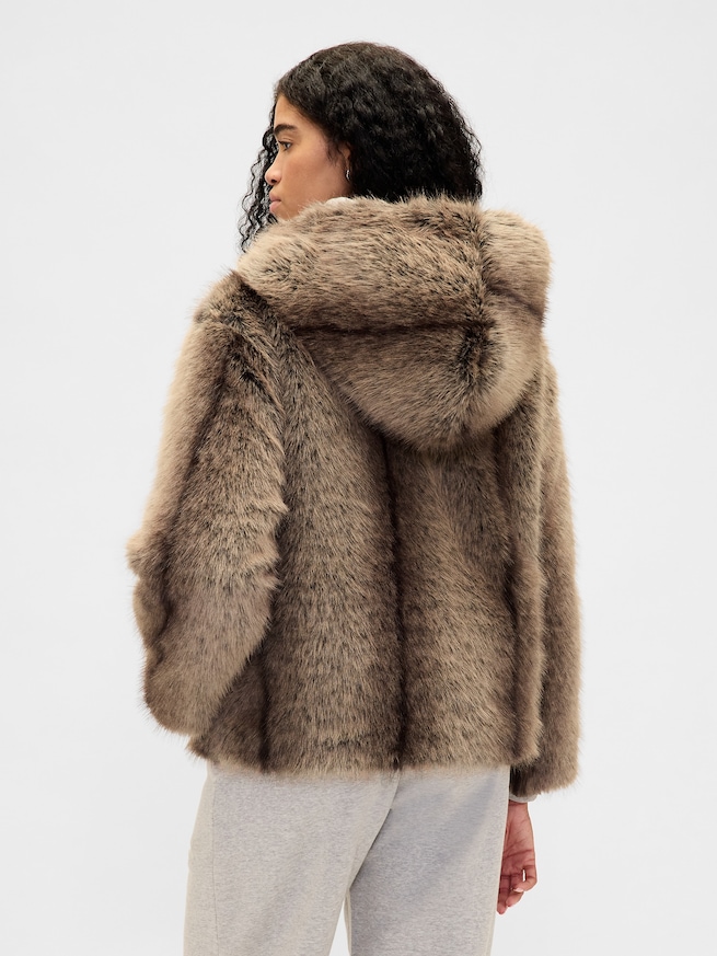 フェイクファー リラックス ジップアップパーカー-2