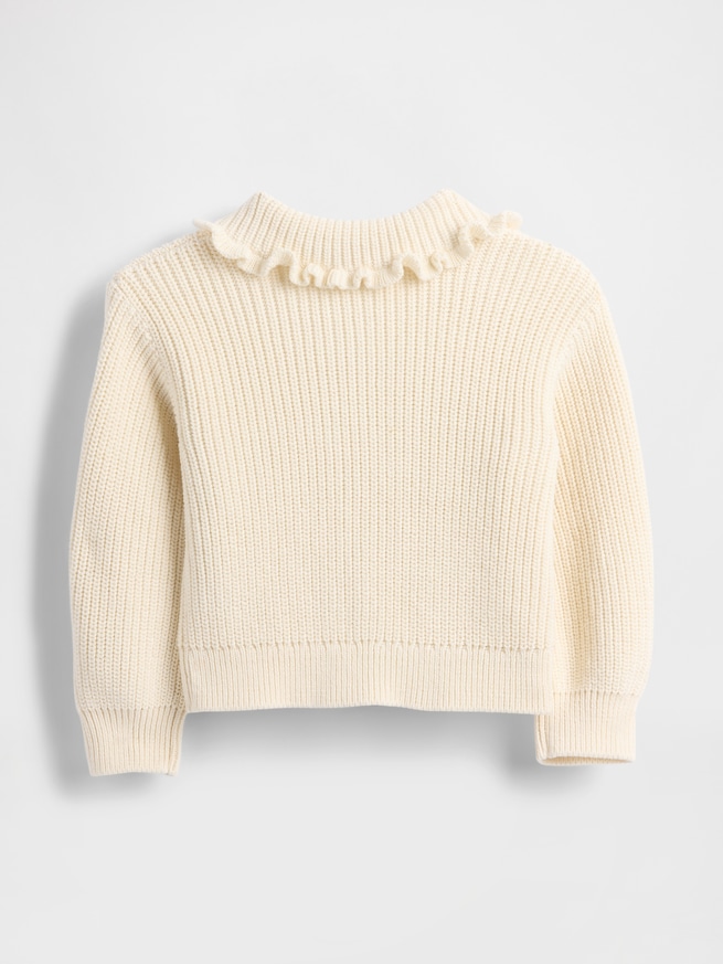 襟付きニットカーディガン-1