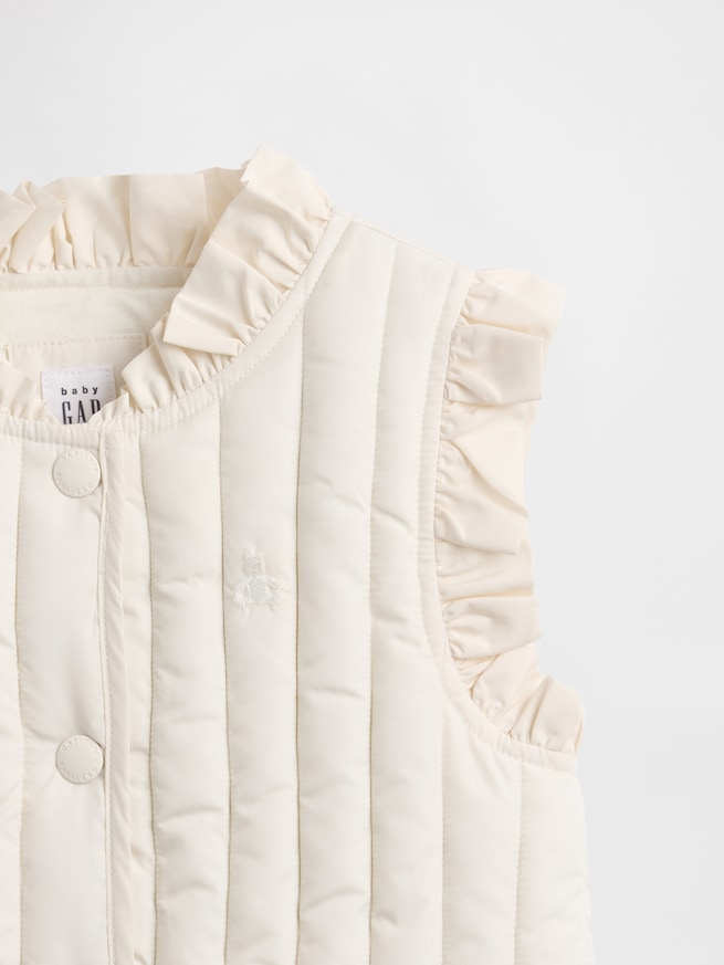 キルティング ラッフルフリルトリミング ベスト(幼児・ベビー)-2