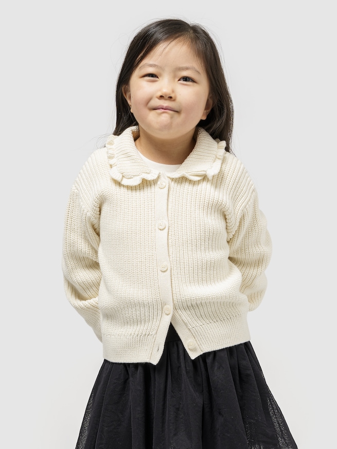 襟付きニットカーディガン-2