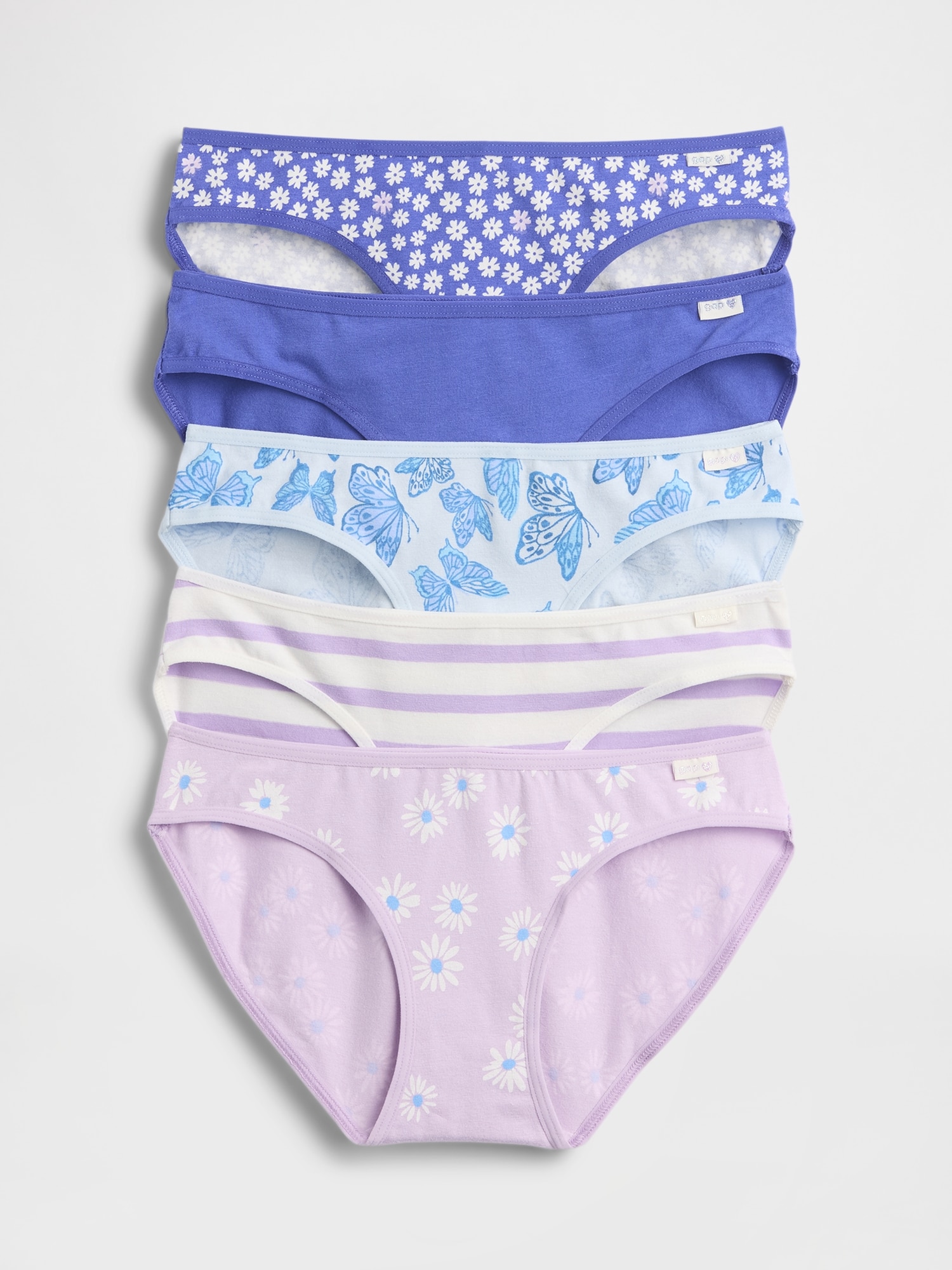 Kids Organic Stretch Cotton Bikini Briefs (5-Pack)