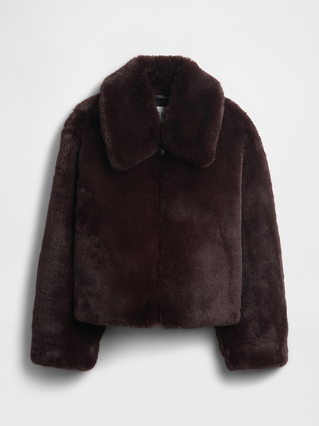 リサイクル リラックスフィット フェイクファージャケット-5