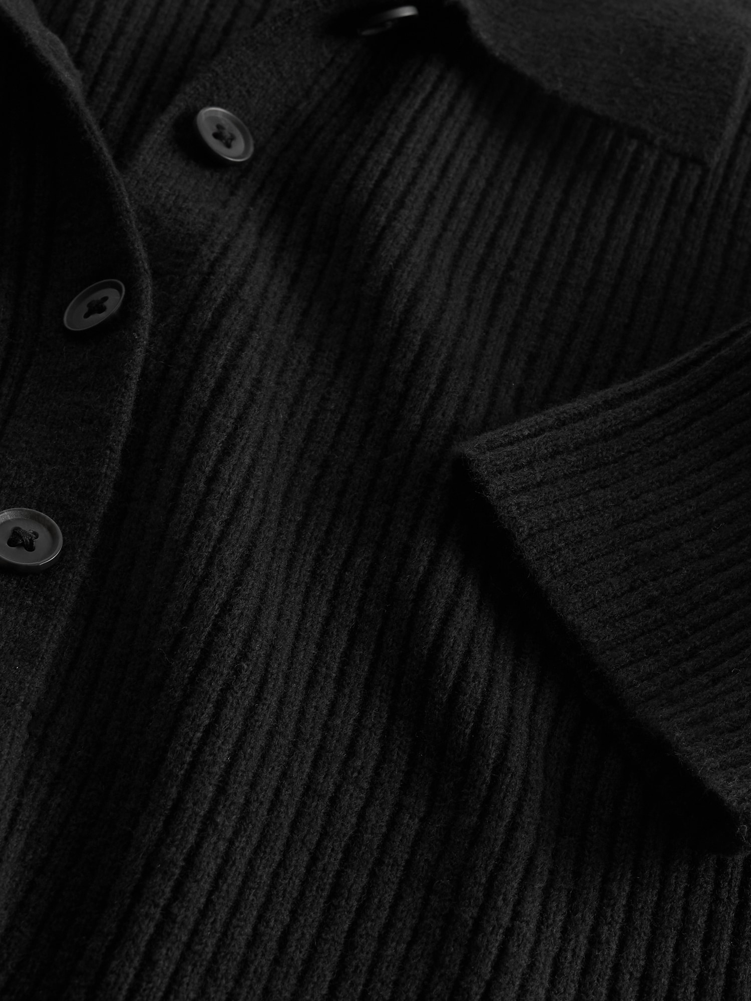 CashSoft Rib Collared Midi Cardigan Dress