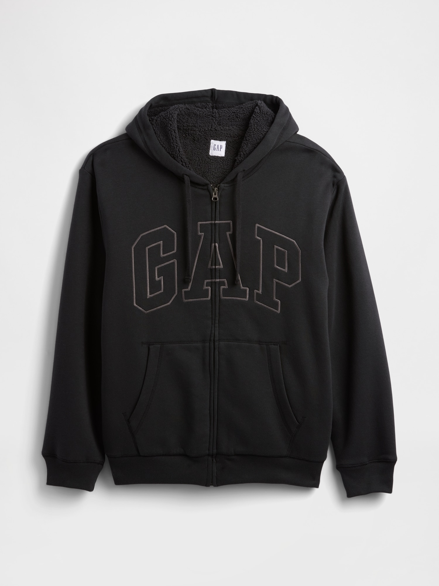 グッドフェード♪ GAP インナーボア ジップパーカー 黒 XL グッドフェード♪ GAP インナーボア ジップパーカー 黒 XL