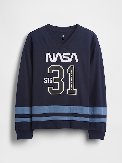 T-SHIRT DÉCONTRACTÉ EN JERSEY À IMPRIMÉ DE LA NASA POUR ENFANT