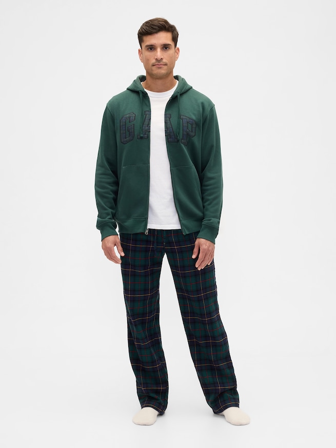 リラックスフィット GAPロゴ ジップアップパーカー-3