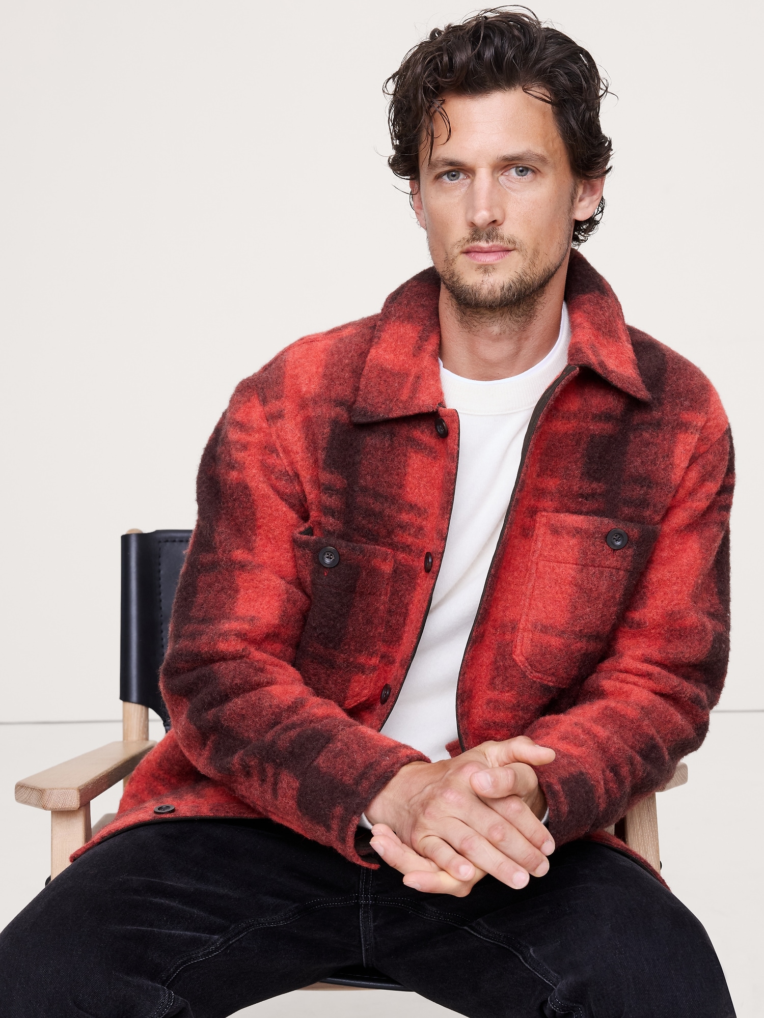 Brushed Wool-Blend Overshirt