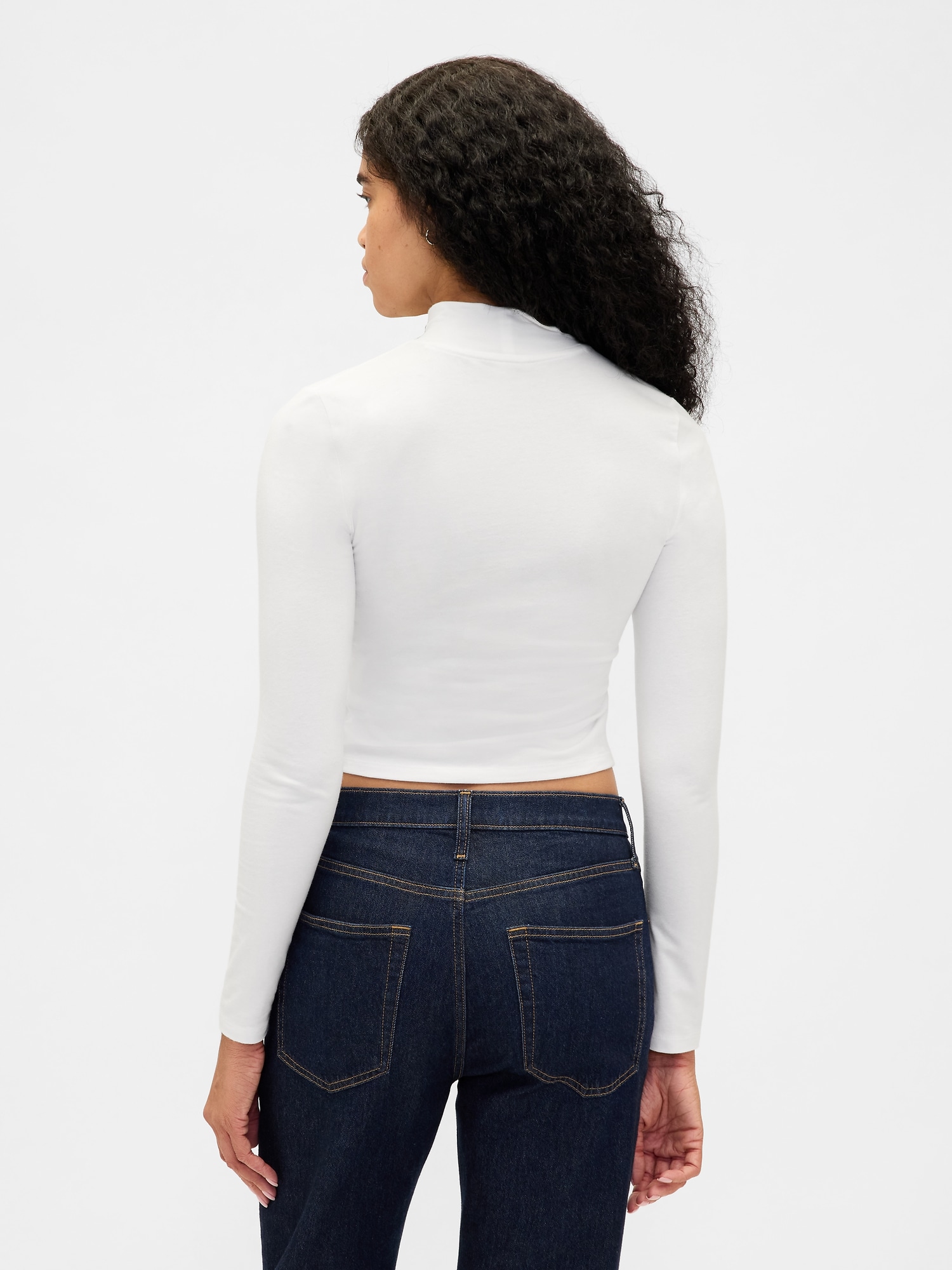 Gap公式オンラインストア | GAPロゴ クロップド モックネックトップス