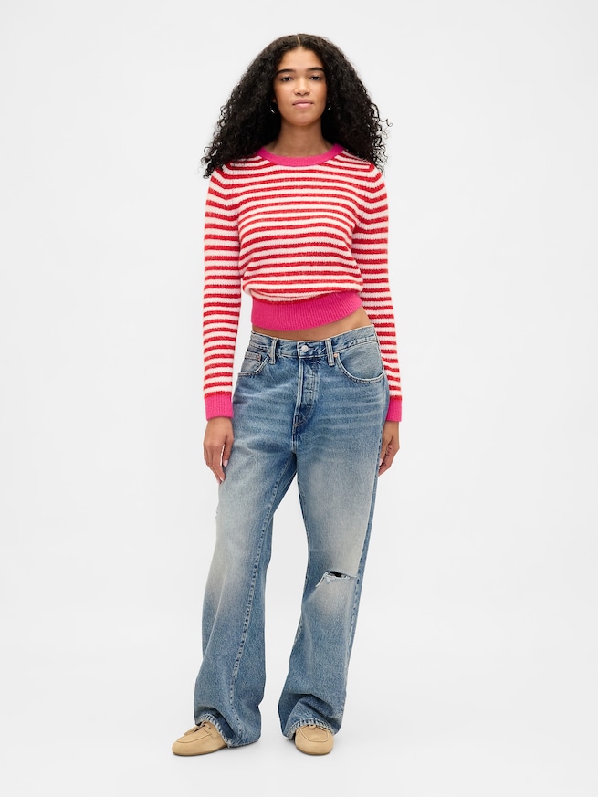 CashSoft カシミヤタッチ クルーネックセーター-1