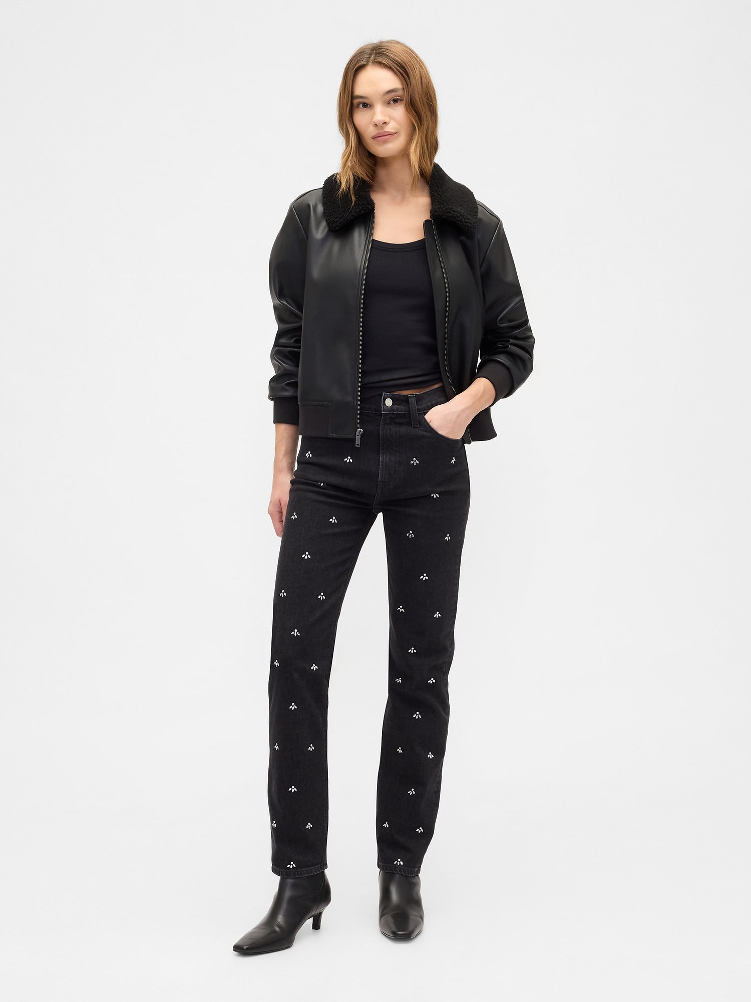 High Rise '90s Straight Jeans