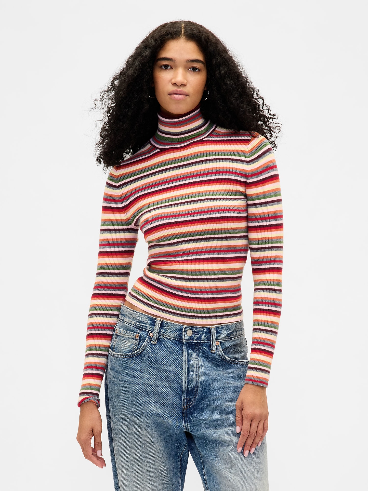 CashSoft Stretch Turtleneck Sweater