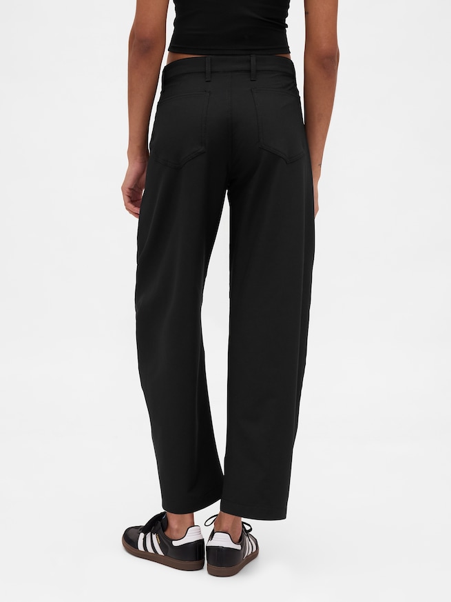 GapFit ミッドライズ 裏地付き ランアラウンド バレルパンツ-3