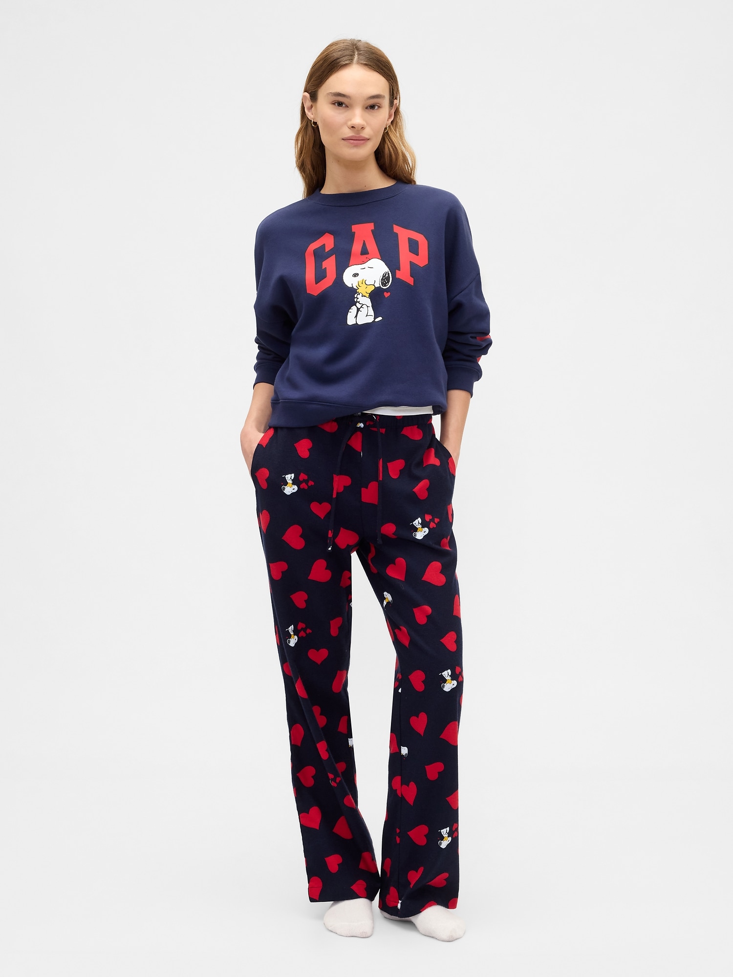 Peanuts relaxed flannel pj pants