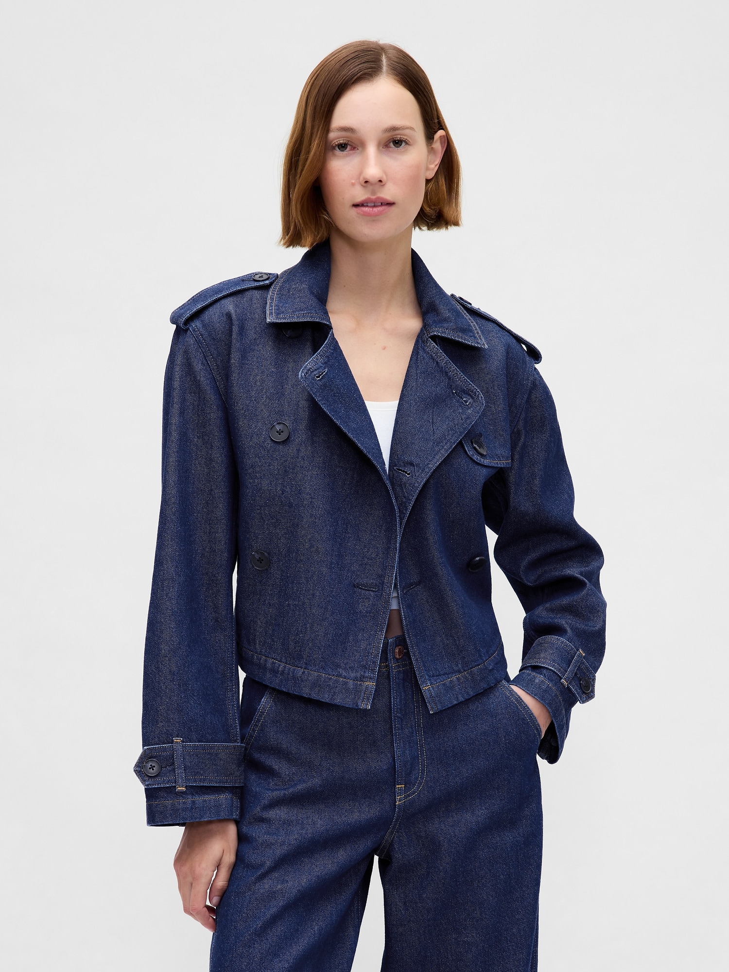 TRENCH COURT EN DENIM DOUCEUR SUPRÊME
