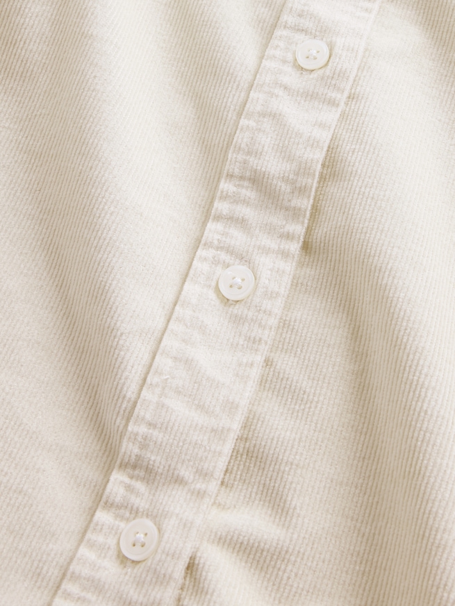 コーデュロイ ストレートヘム クロップドシャツ-3