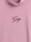 GAPロゴ クロップド モックネックトップス-3
