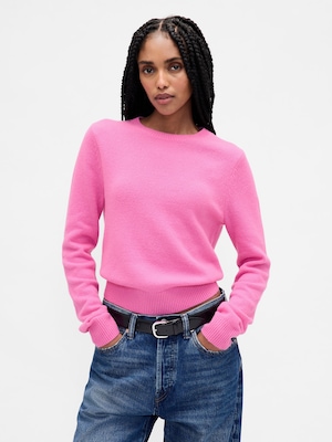 CashSoft カシミヤタッチ クルーネックセーター