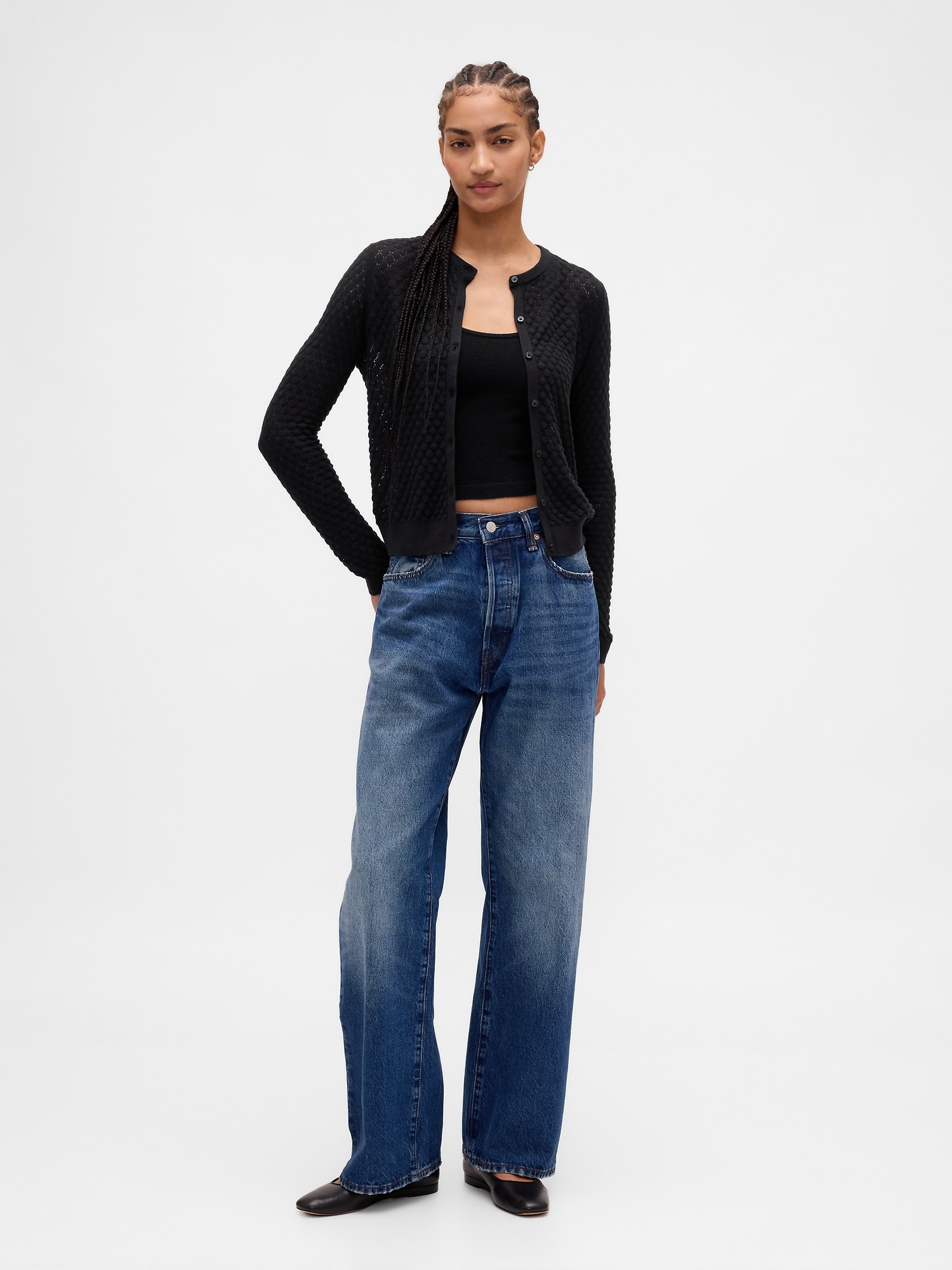 CashSoft カシミヤタッチ ストレッチ ポインテール カーディガン-1