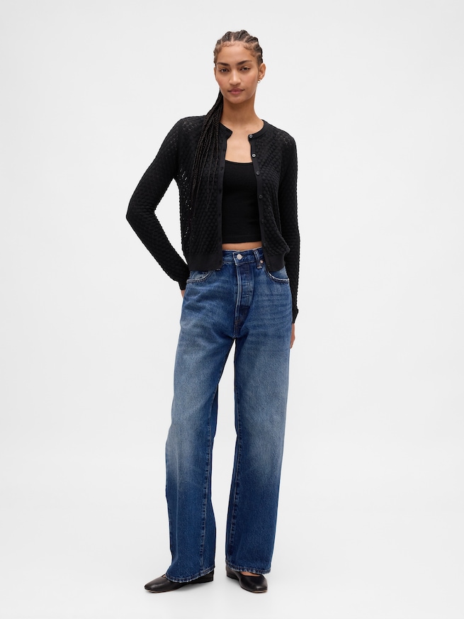 CashSoft カシミヤタッチ ストレッチ ポインテール カーディガン-1