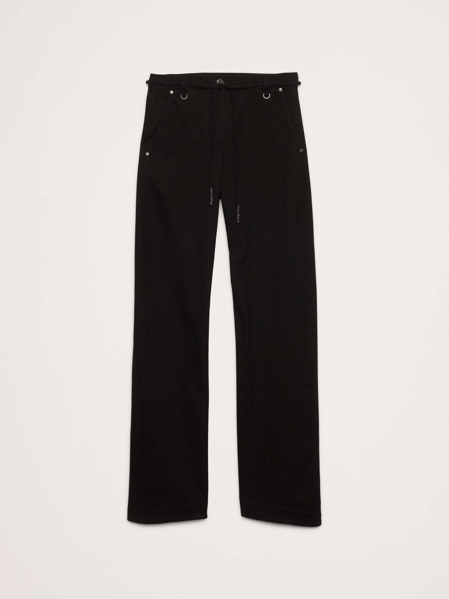 ミッドライズ ツイスト ストレートパンツ-4