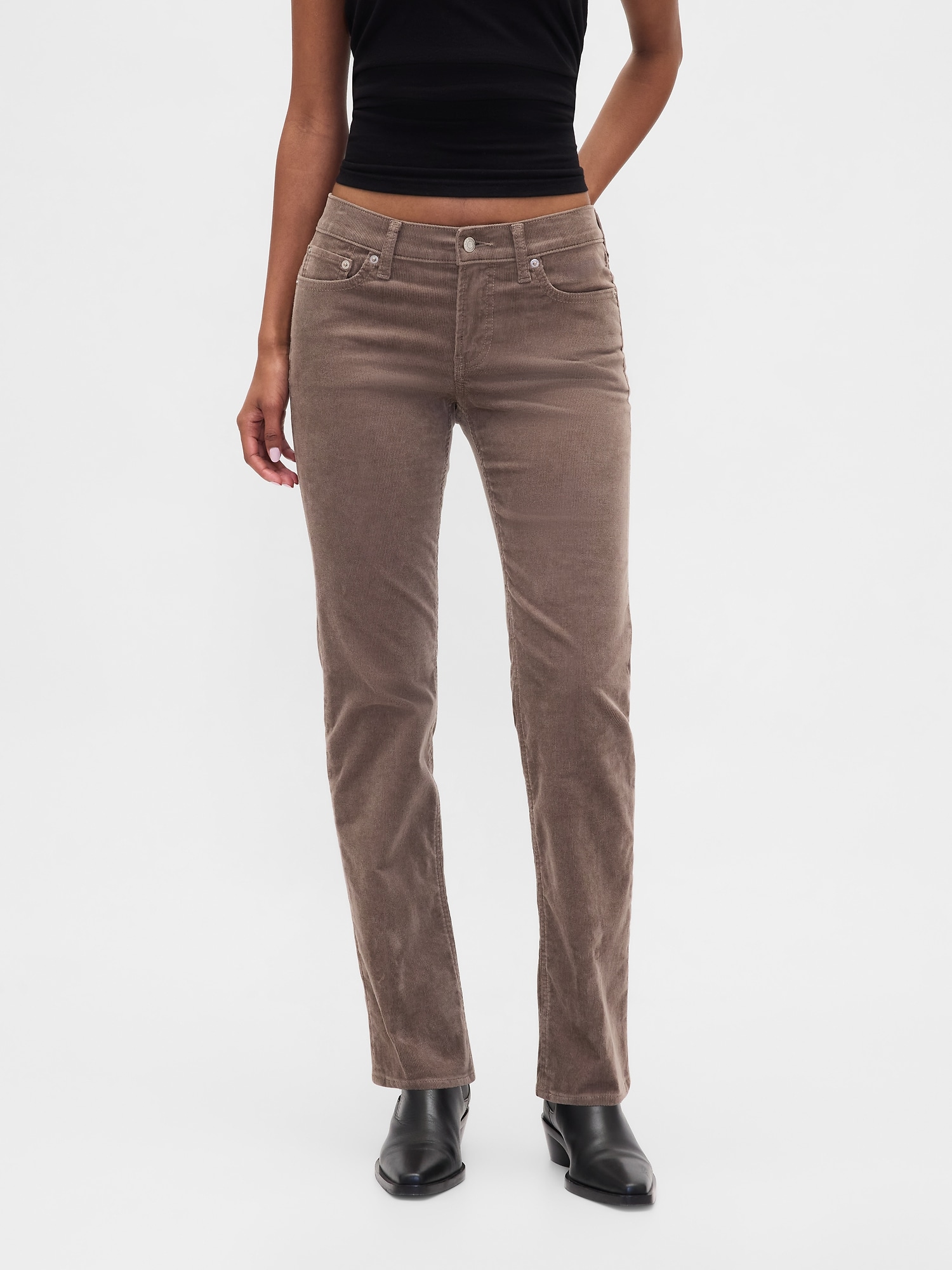 Low Rise Corduroy '90s Slim Straight Pants