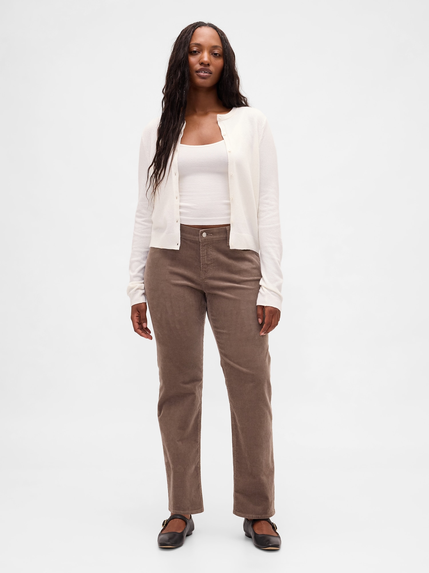 Low Rise Corduroy '90s Slim Straight Pants