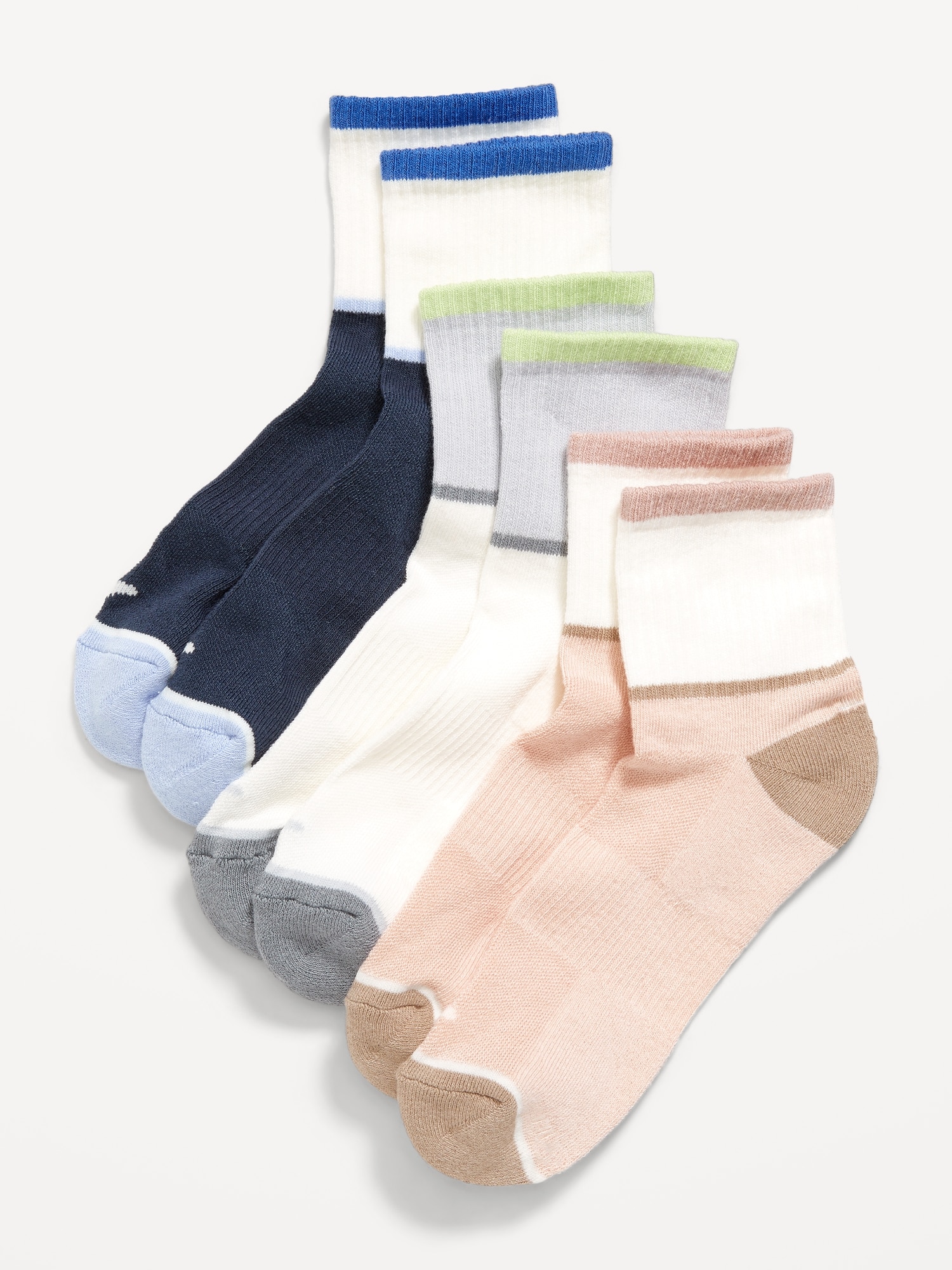 Athletic Quarter Crew Sock 3-Pack for Women
