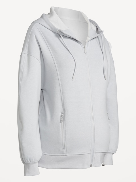 Maternity Dynamic Fleece Full-Zip Hoodie - Faux