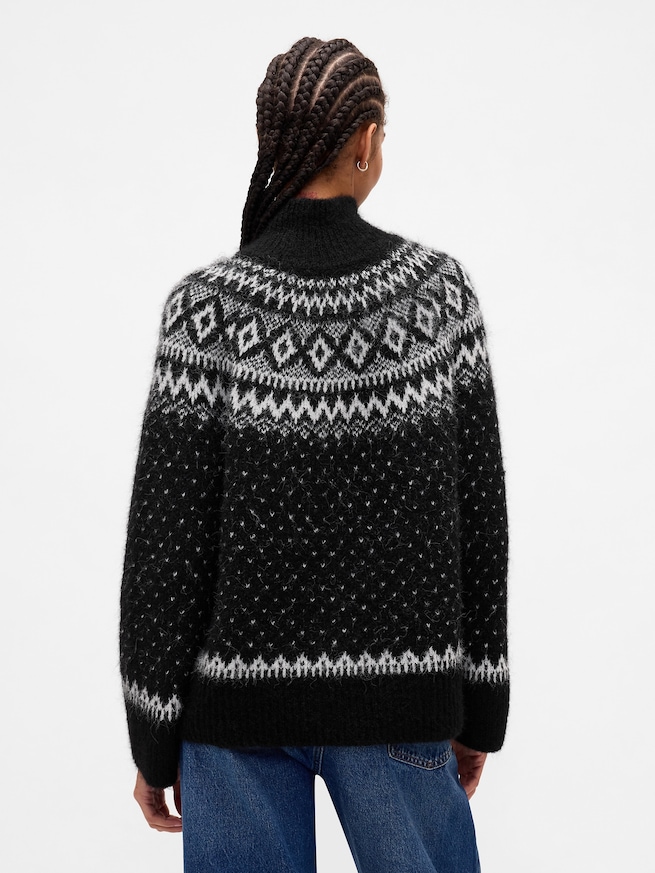 ふわもこ オーバーサイズ タートルネックセーター-2