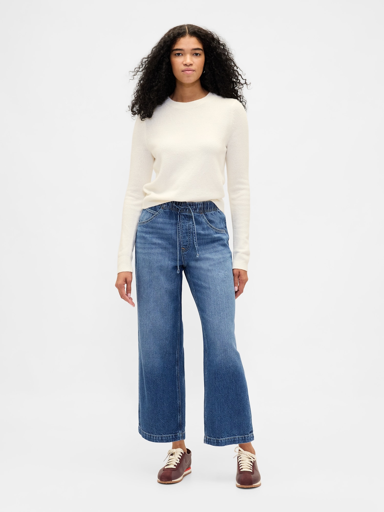 Low Slung UltraSoft Relaxed Crop Jeans