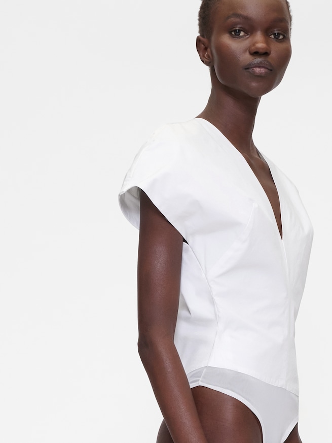 GapStudio ポプリンボディスーツ-3