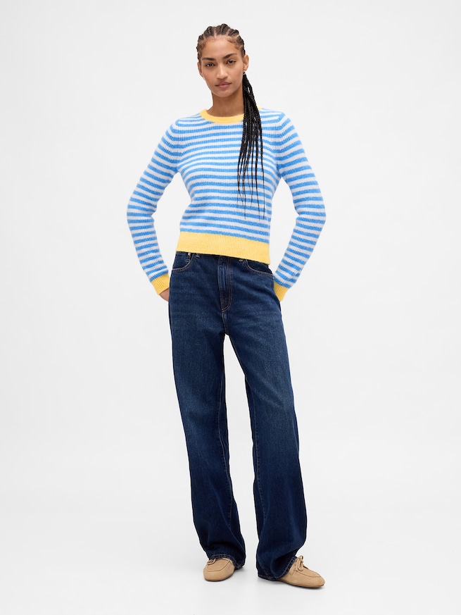 CashSoft カシミヤタッチ クルーネックセーター-1