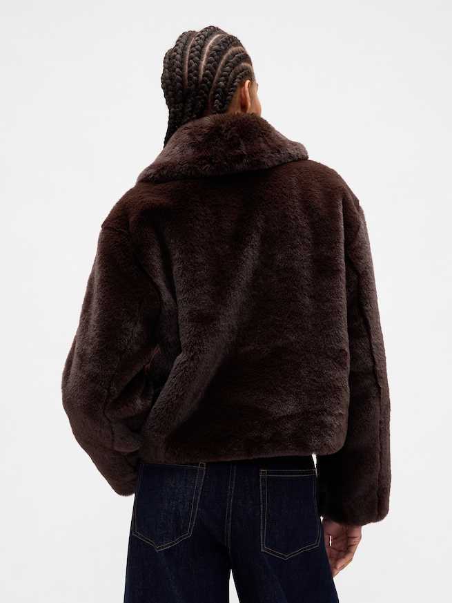 リサイクル リラックスフィット フェイクファージャケット-2