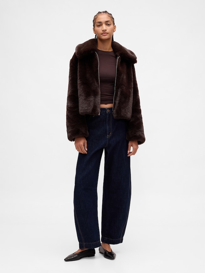 リサイクル リラックスフィット フェイクファージャケット-1