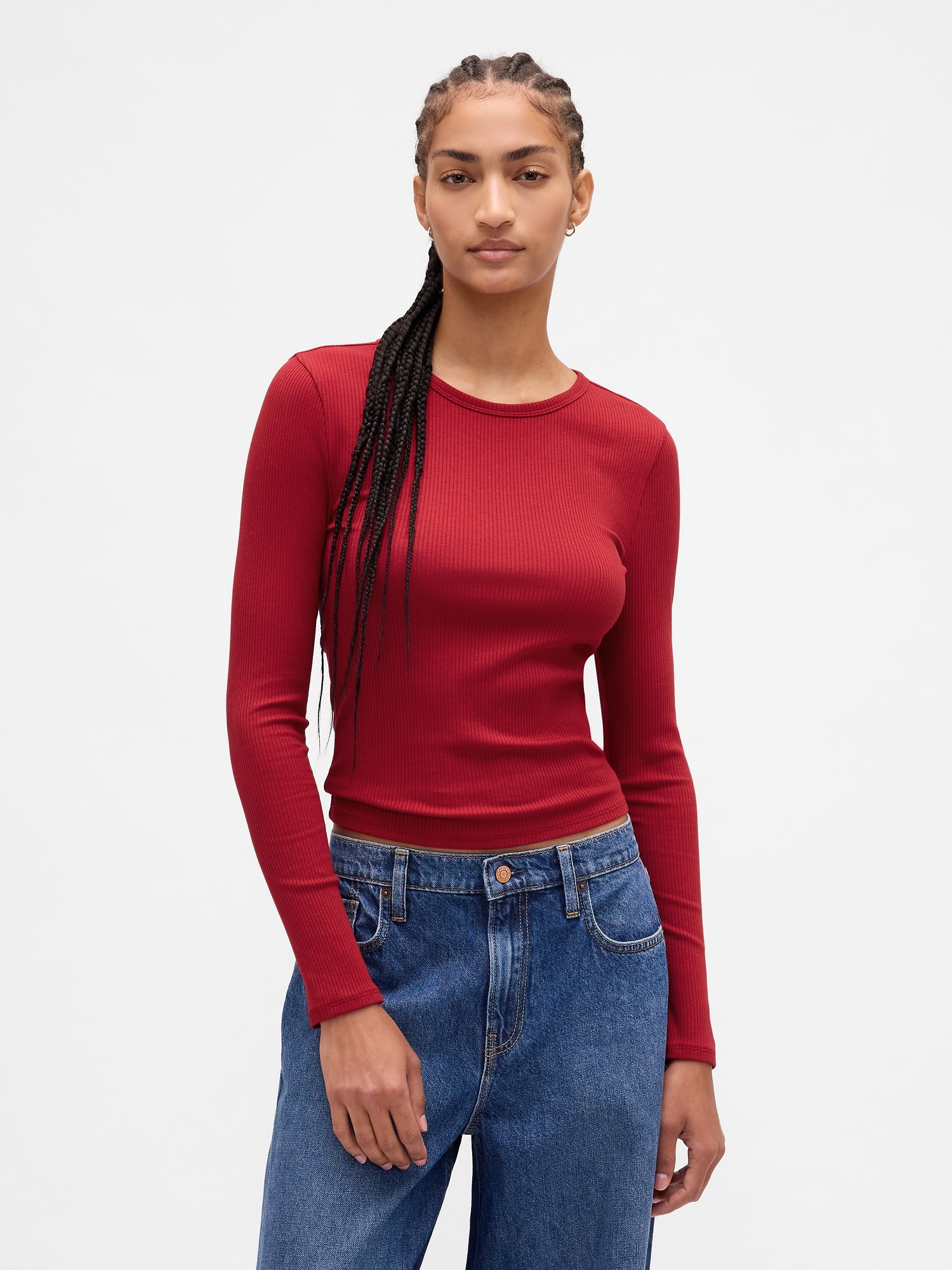 Modern Compact Rib Crop T-Shirt