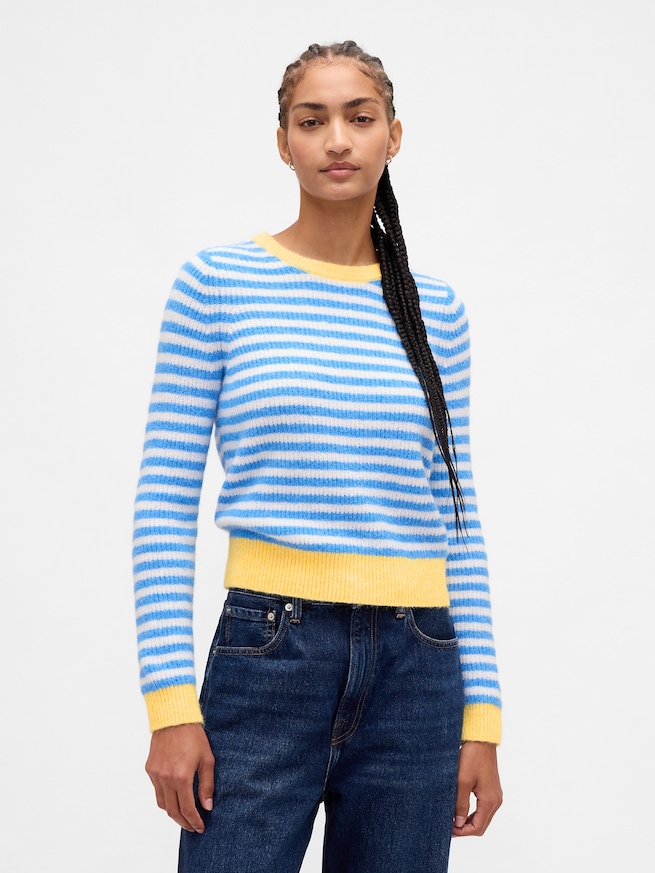 CashSoft カシミヤタッチ クルーネックセーター-0